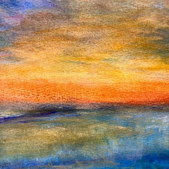 Vibrant Sunset Abstract Art Print - Picture 3 of 3